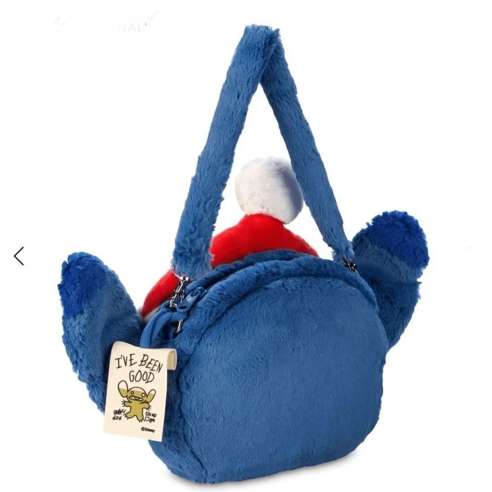 Stitch Santa Plush Bag Removable Hat Lilo & Stitch NEW Disney Store KIDS